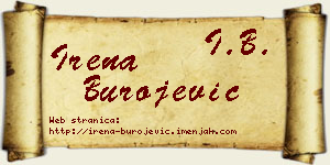 Irena Burojević vizit kartica
